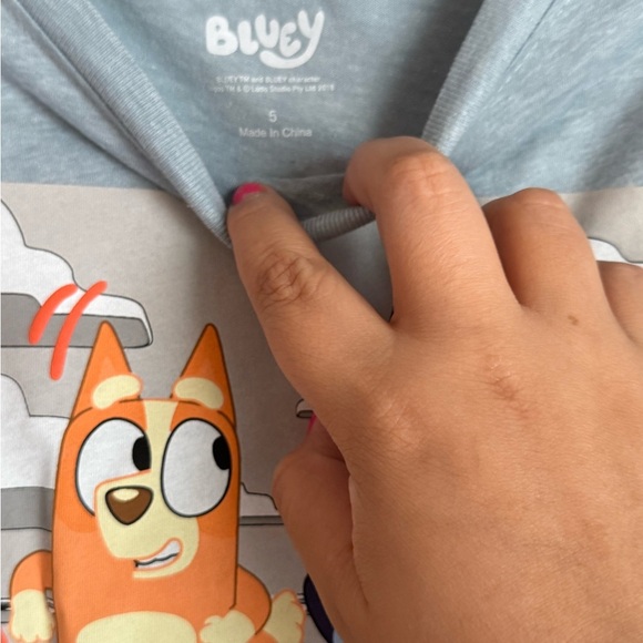 Bluey Boys Matching Set - Gray and Navy Short Sleeve top and shorts size 5T-NWT - Picture 4 of 6